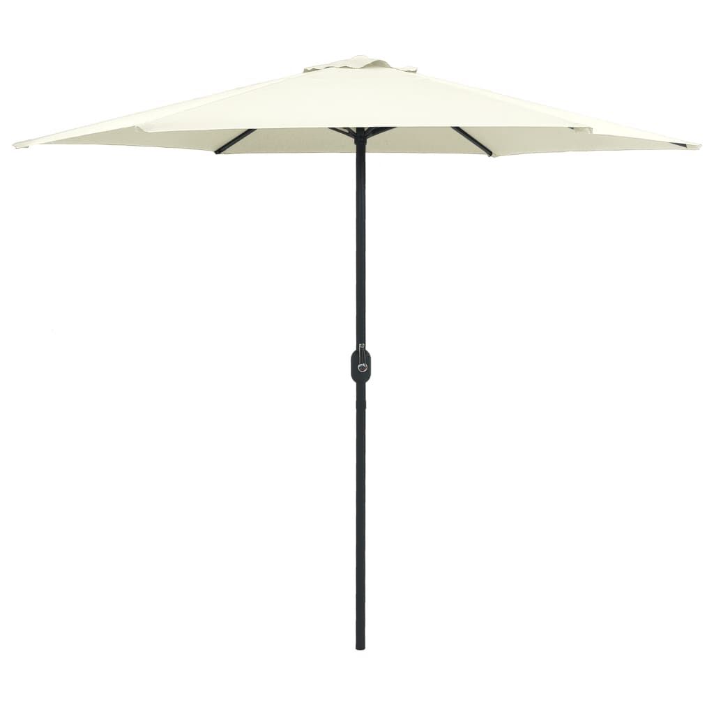 Vidaxl Sombrilla De Jardín Con Palo Aluminio Blanco Arena 270x246 Cm_0