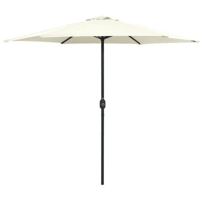 Vidaxl Sombrilla De Jardín Con Palo Aluminio Blanco Arena 270x246 Cm_0