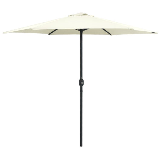 Vidaxl Sombrilla De Jardín Con Palo Aluminio Blanco Arena 270x246 Cm_0