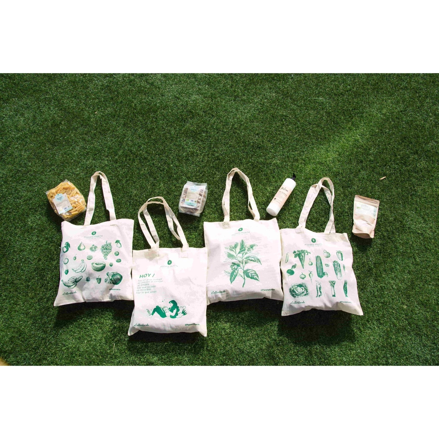 Bolsa de tela con diseño floral