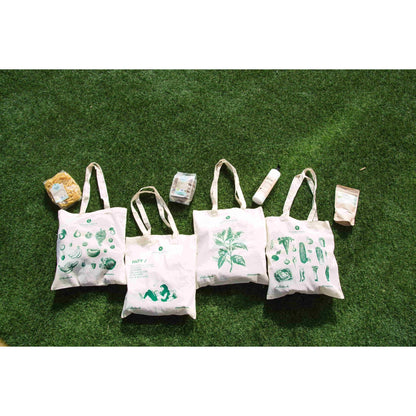 Bolsa de tela con diseño floral