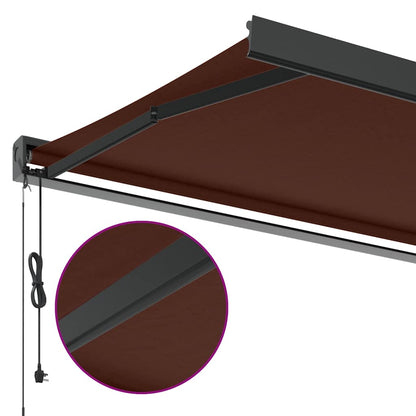 Toldo Retráctil Automático Marrón 350x250 Cm_5
