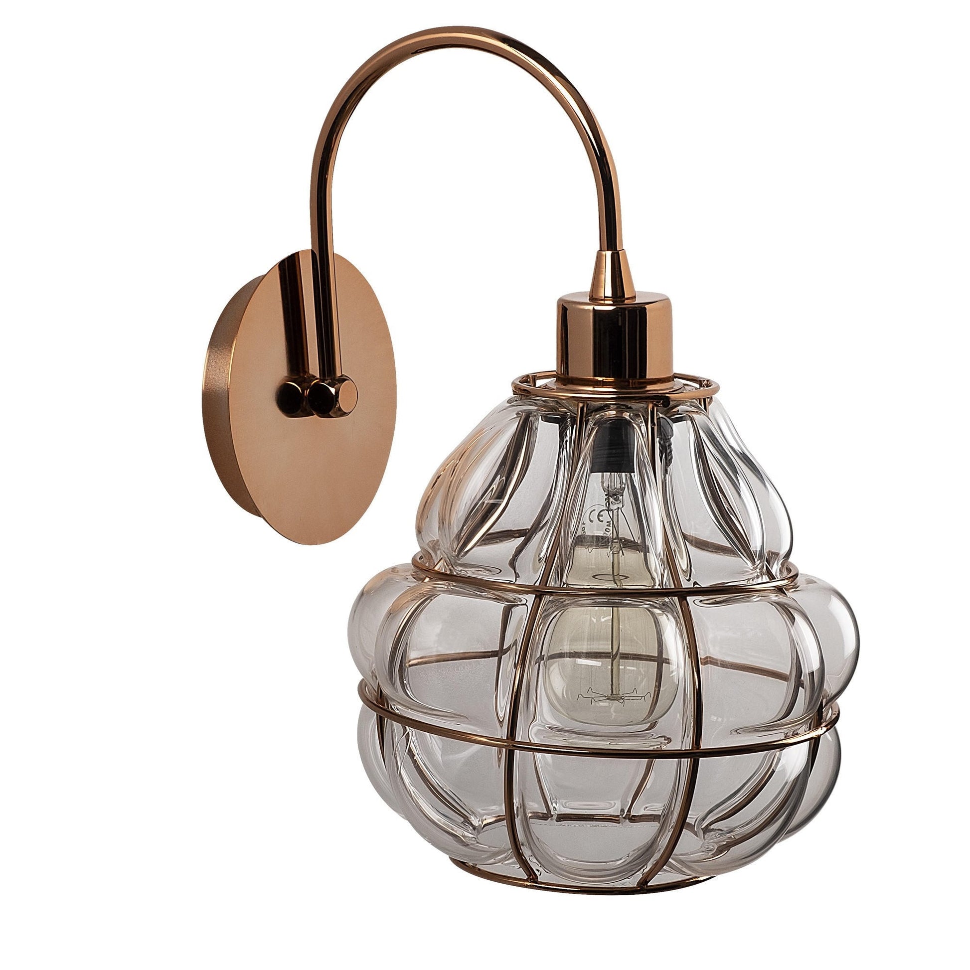 Aplique De Pared, Hierro , Cobre, 12x17x13, Casquillo E 27 Max 40 W_2