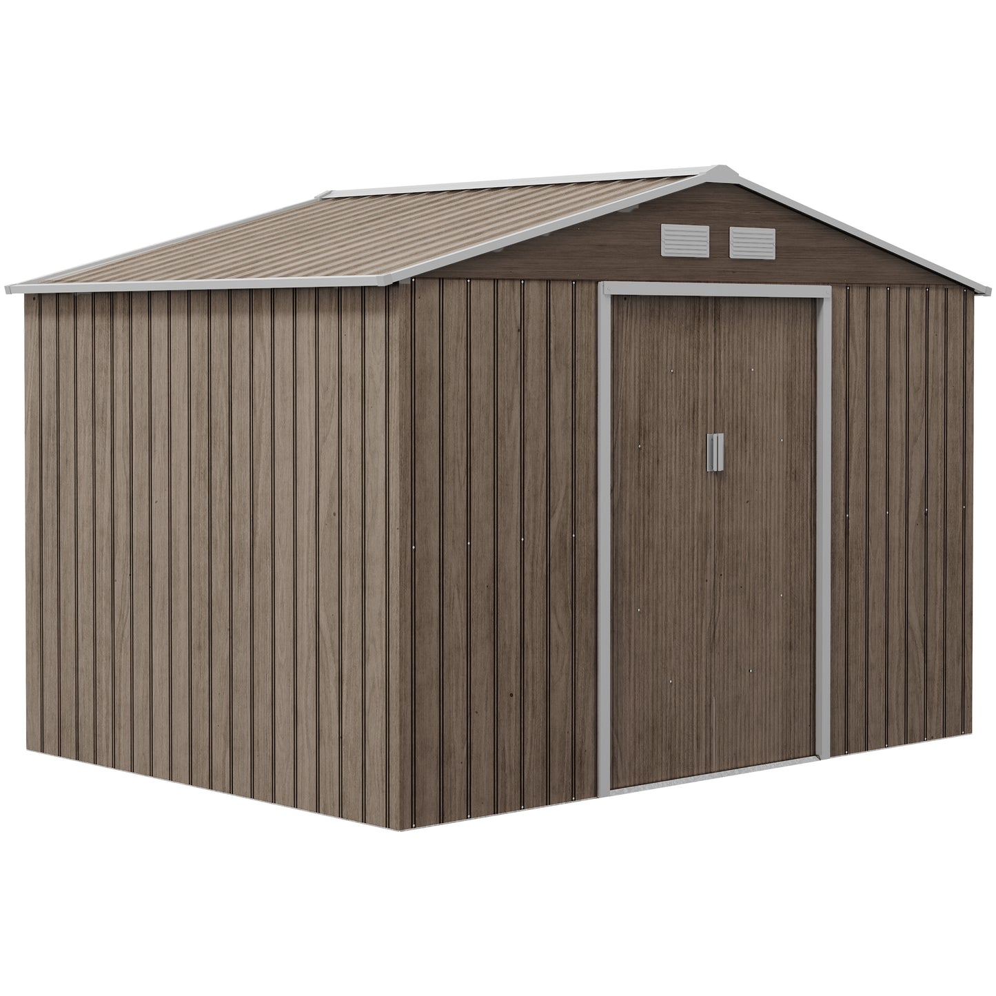 Outsunny Caseta De Jardín Exterior 4,9 M² 277x195x192 Cm Con Puerta Corredera_0