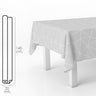 Mantel Hule Rectangular Geometrico Gris. Impermeable Antimanchas Pvc 140 Cm. X 20 Metros. Rollo Recortable. Interior Y Exterior