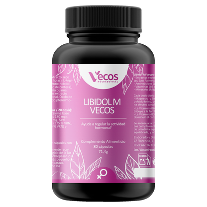 Libidol M Vecos 80 Cápsulas | Vitalidad Femenina, Equilibrio Hormonal Y Fertilidad | Zinc, Maca, Vit B6 Y L-arginina_0