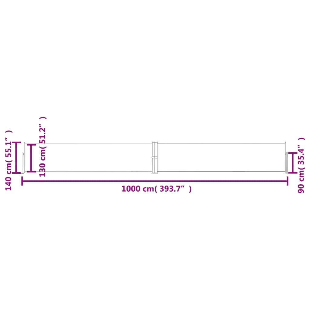 Vidaxl Toldo Lateral Retráctil Rojo 140x1000 Cm_2