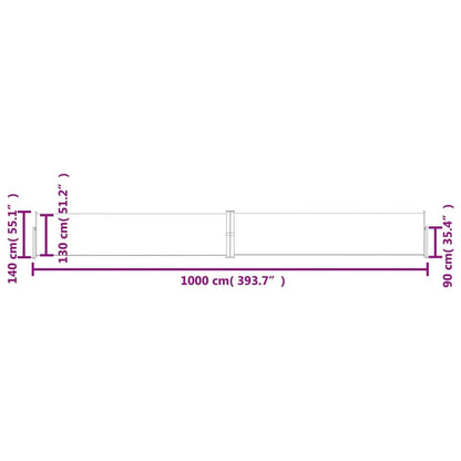 Vidaxl Toldo Lateral Retráctil Rojo 140x1000 Cm_2
