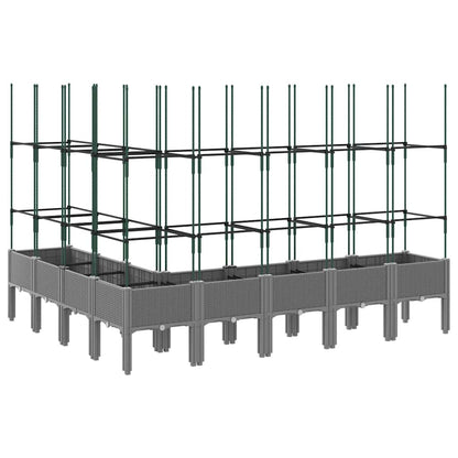 Jardinera Con Enrejado Pp Gris Claro 200x160x142,5 Cm_4