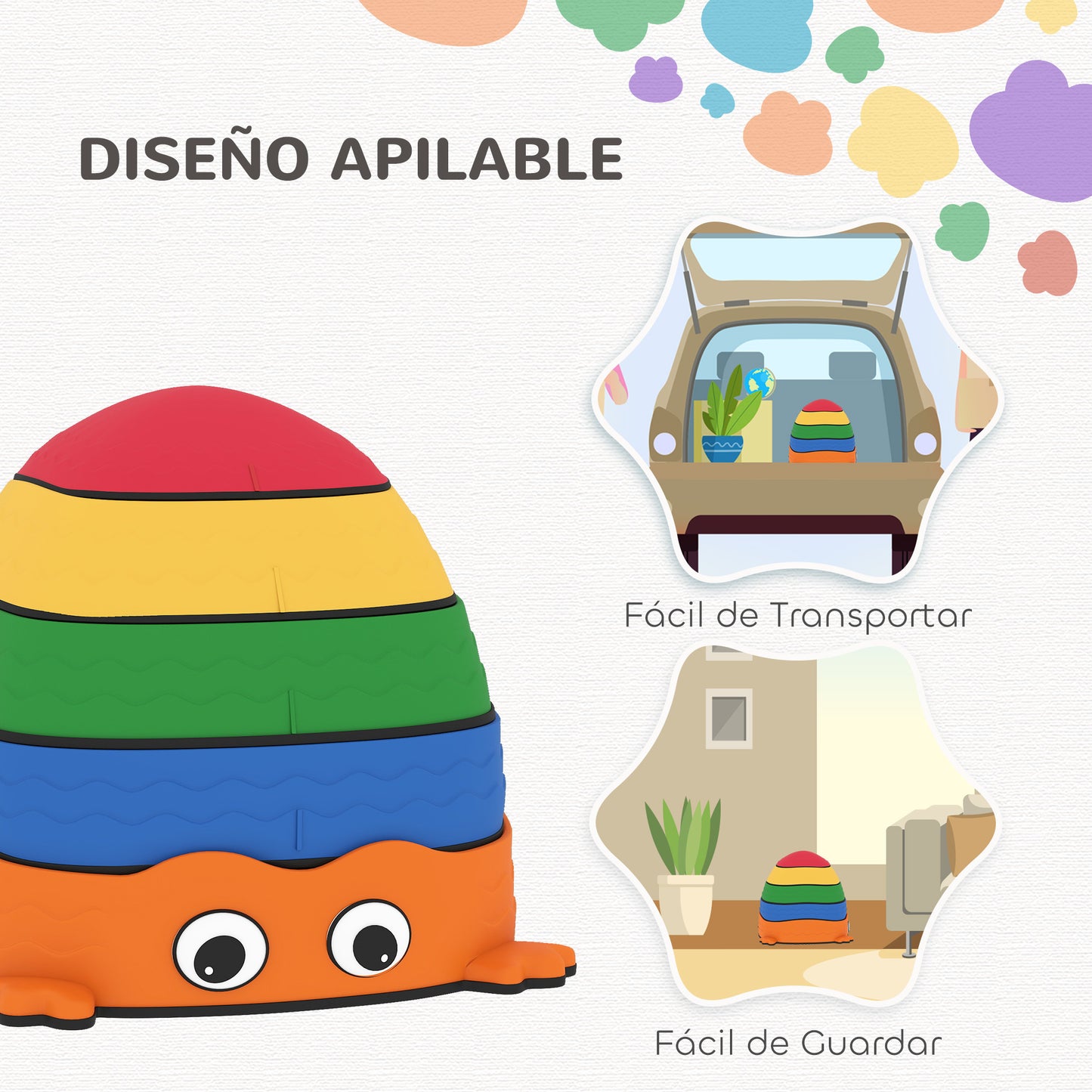 Aiyaplay Conjunto De Piedras De Equilibrio Para Niños Apilables De 5 Piezas_5