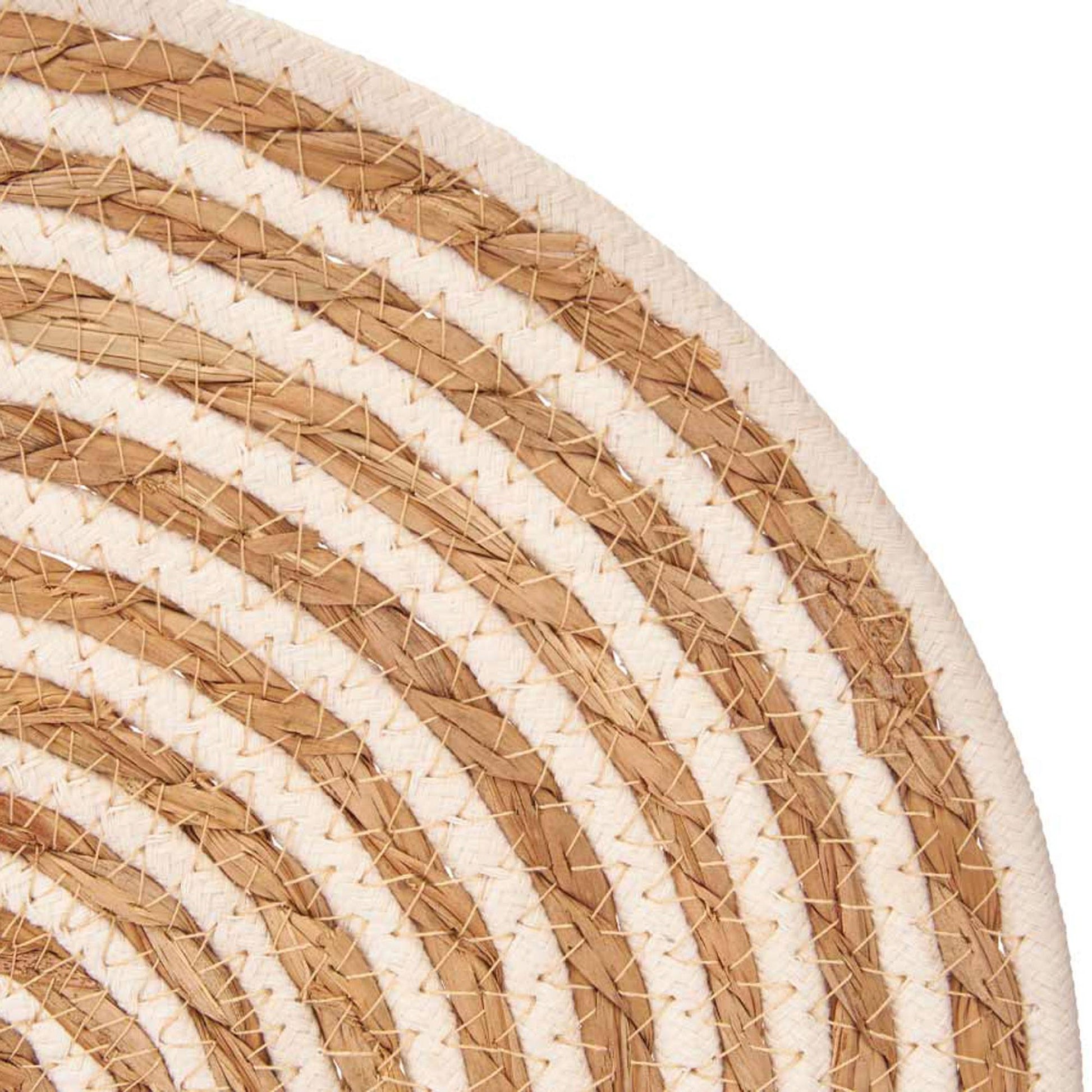 Salvamantel Esparto Centro Tela Blanco 3 Colección Kinvara_3