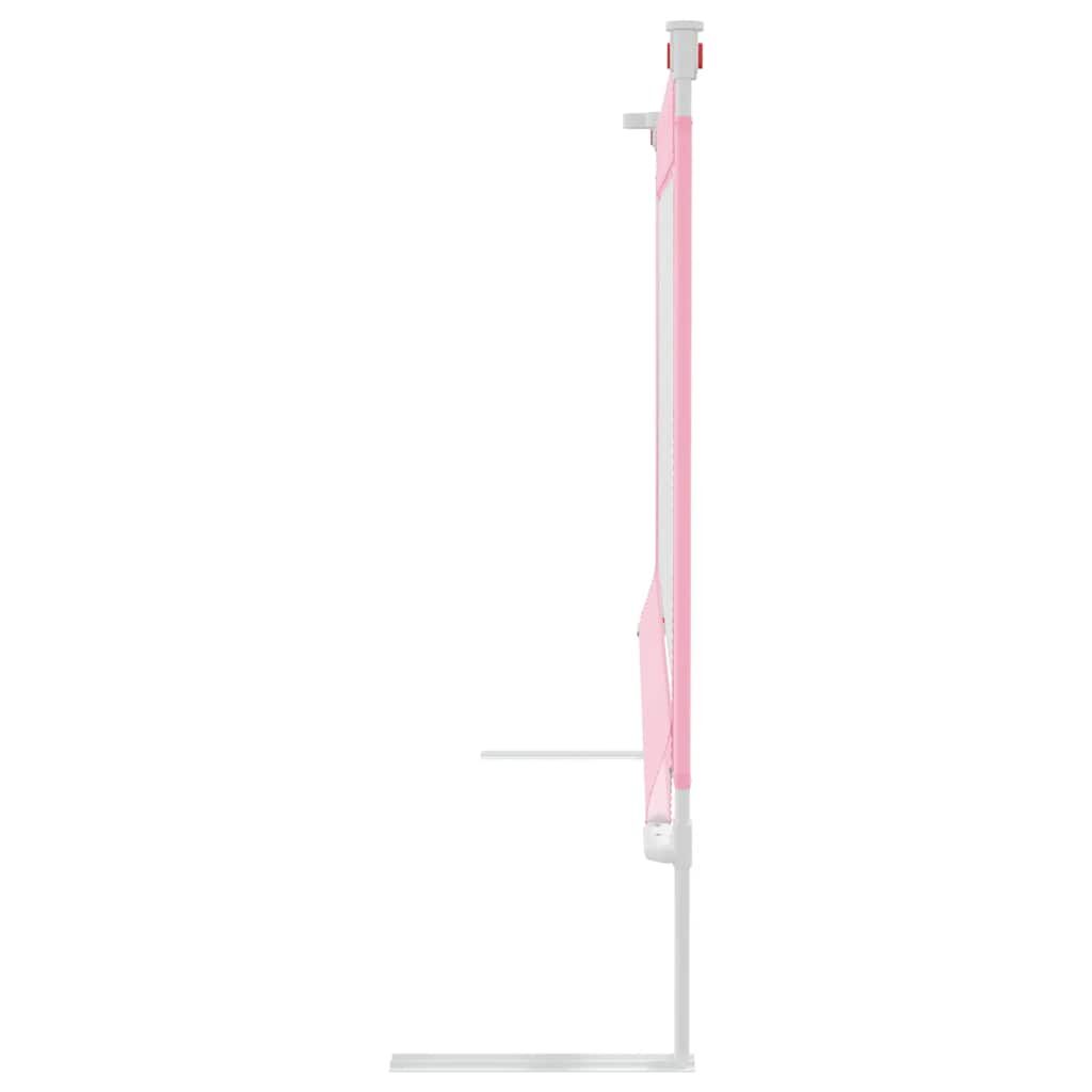 Vidaxl Barandilla De Seguridad Cama De Niño Rosa Tela 180x25 Cm_3
