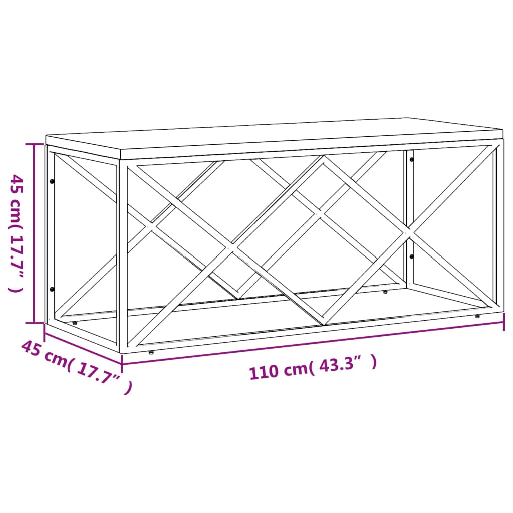 Mesa De Centro Acero Inoxidable Y Madera Maciza Reciclada_4