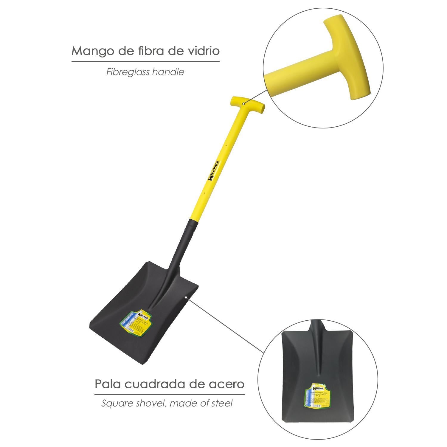 Pala Mango Fibra Vidrio Cuadrada Mango Muleta Nº 3_3
