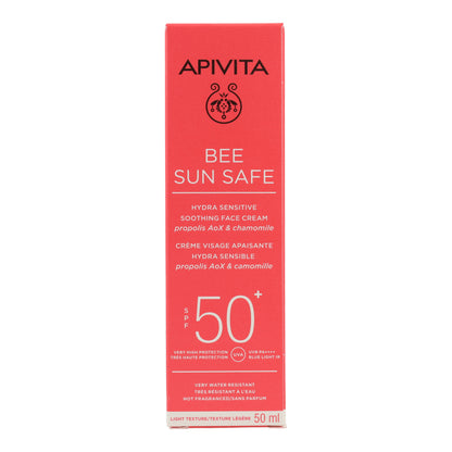 Crema solar calmante Hydra Sensitive SPF50 Apivita 50ml