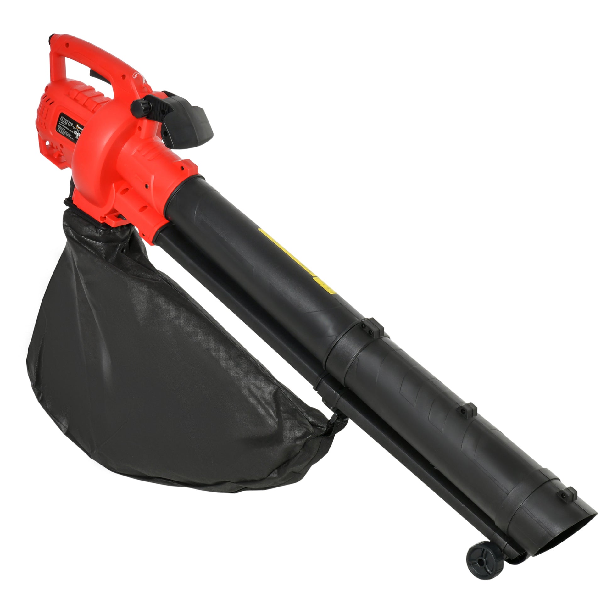 Outsunny Aspirador Soplador Y Triturador De Hojas Eléctrico 3000w Con Bolsa 45l_0