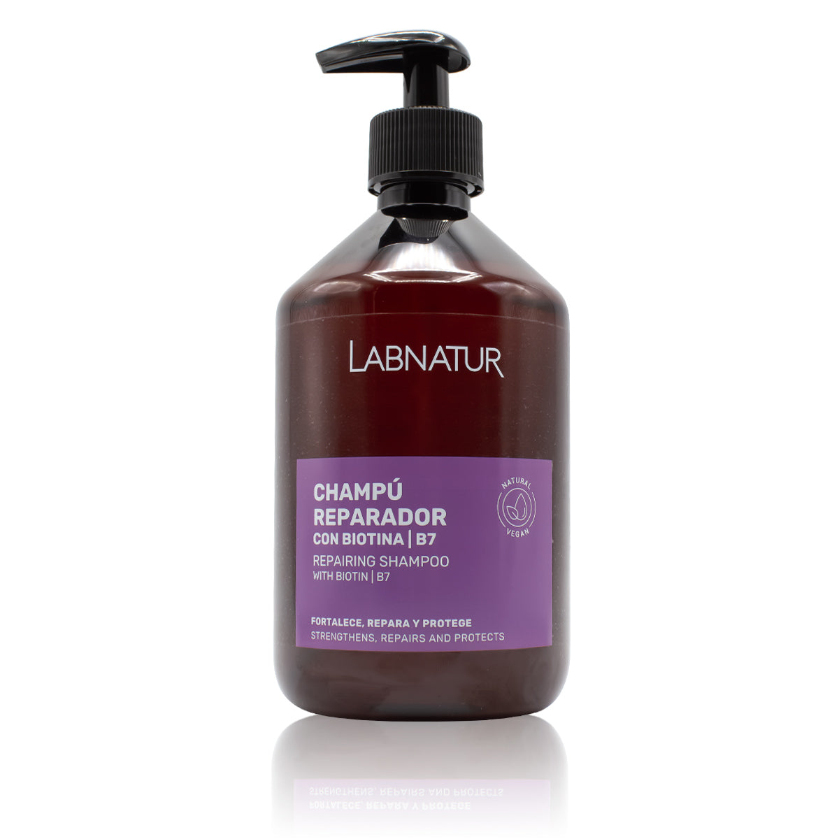 Champú Reparador con Biotina Labnatur 500 ml | Fortalece y Repara | Volumen | Cabello Débil o Quebradizo_0