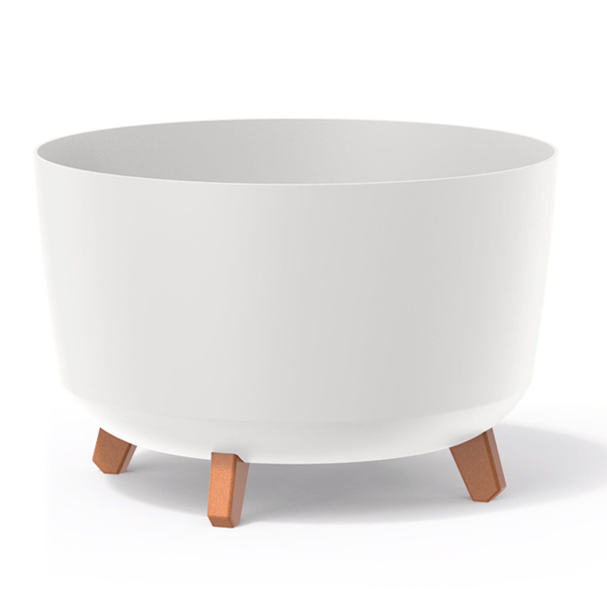 Macetero Color Blanco,sin Depósito , Colección Gracia De 39cm X 39cm X 25,7cm Cm, Capacidad De 21,5 L._0