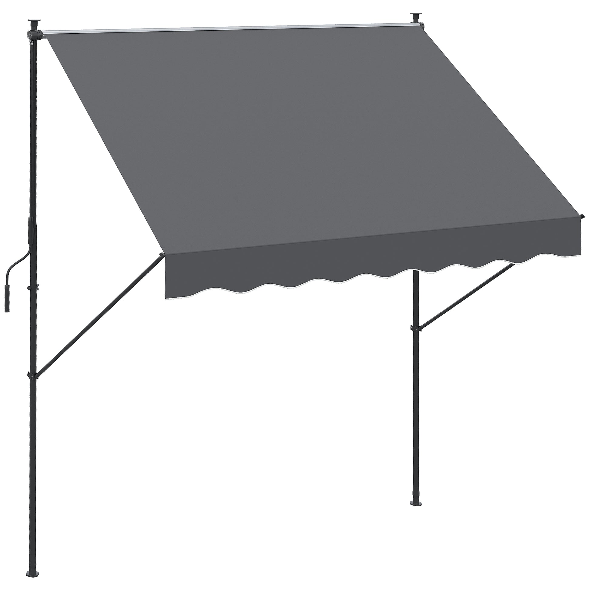 Outsunny Toldo Manual Retráctil 200x175x210-310cm Manivela Protección Solar Uv40_0