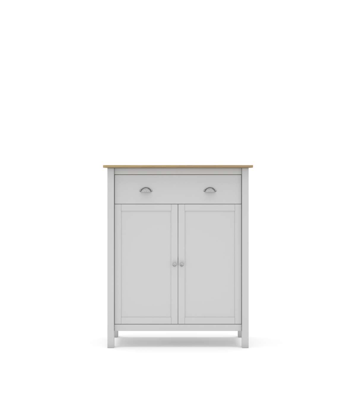 Mueble Auxiliar 2 Puertas 1 Cajón Modelo Miguel Acabado Blanco/roble. 110cm(alto) 90cm(an_0
