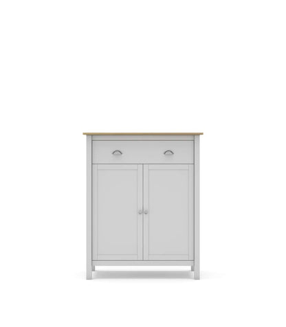 Mueble Auxiliar 2 Puertas 1 Cajón Modelo Miguel Acabado Blanco/roble. 110cm(alto) 90cm(an_0