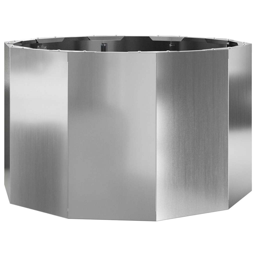 Jardinera Plateado 60 X 60 X 35 Cm Acero Galvanizado_0