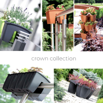Maceta Crown 16l., Dimensiones (mm) 480x480x264, Color Antracita_1