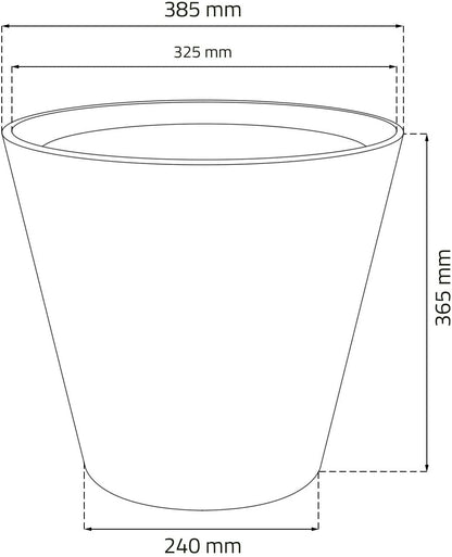 Maceta De Ratan Sintético 28 Litros Color Blanco 40 X 37 Cm_1