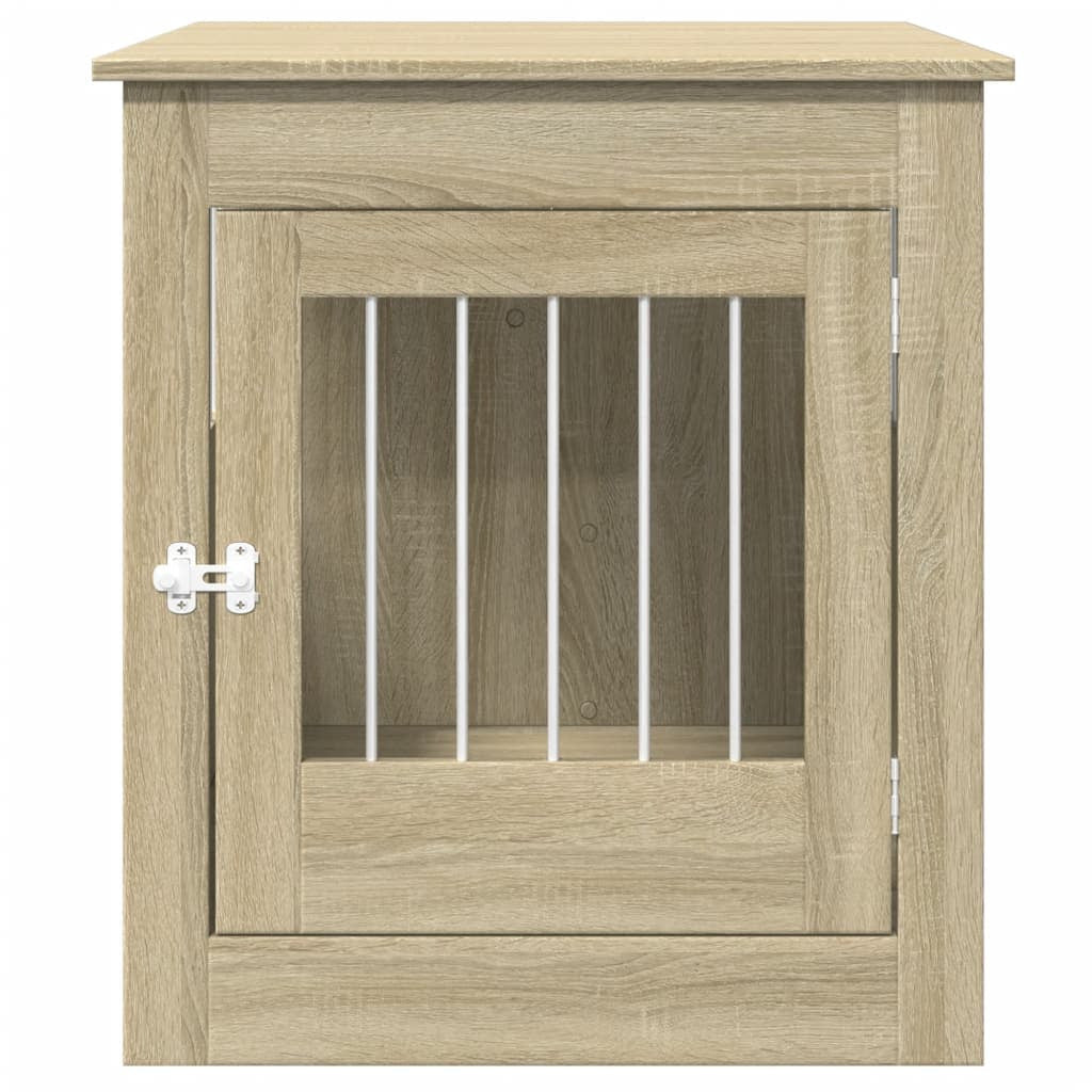 Vidaxl Jaula Para Perros Madera Ingeniería Roble Sonoma 64,5x80x71 Cm_3