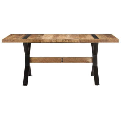 Mesa De Comedor Madera De Mango Rugosa 180x90x76 Cm_0