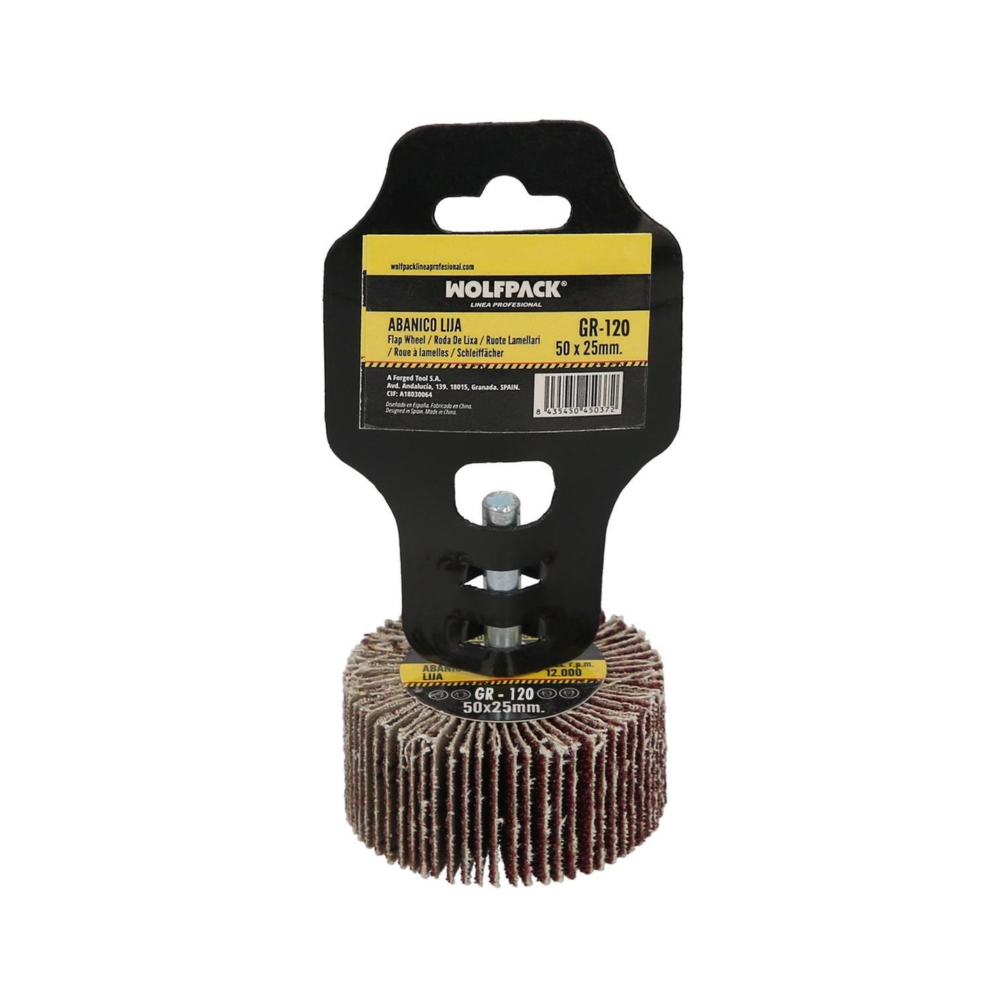 Abanico Lija Grano 120 Medida Ø 50 X 25 Mm. Disco Abrasivo Laminas, Ruedas Mil Hojas, Ruedas Abrasivas,lijado,desbaste,pulir_3