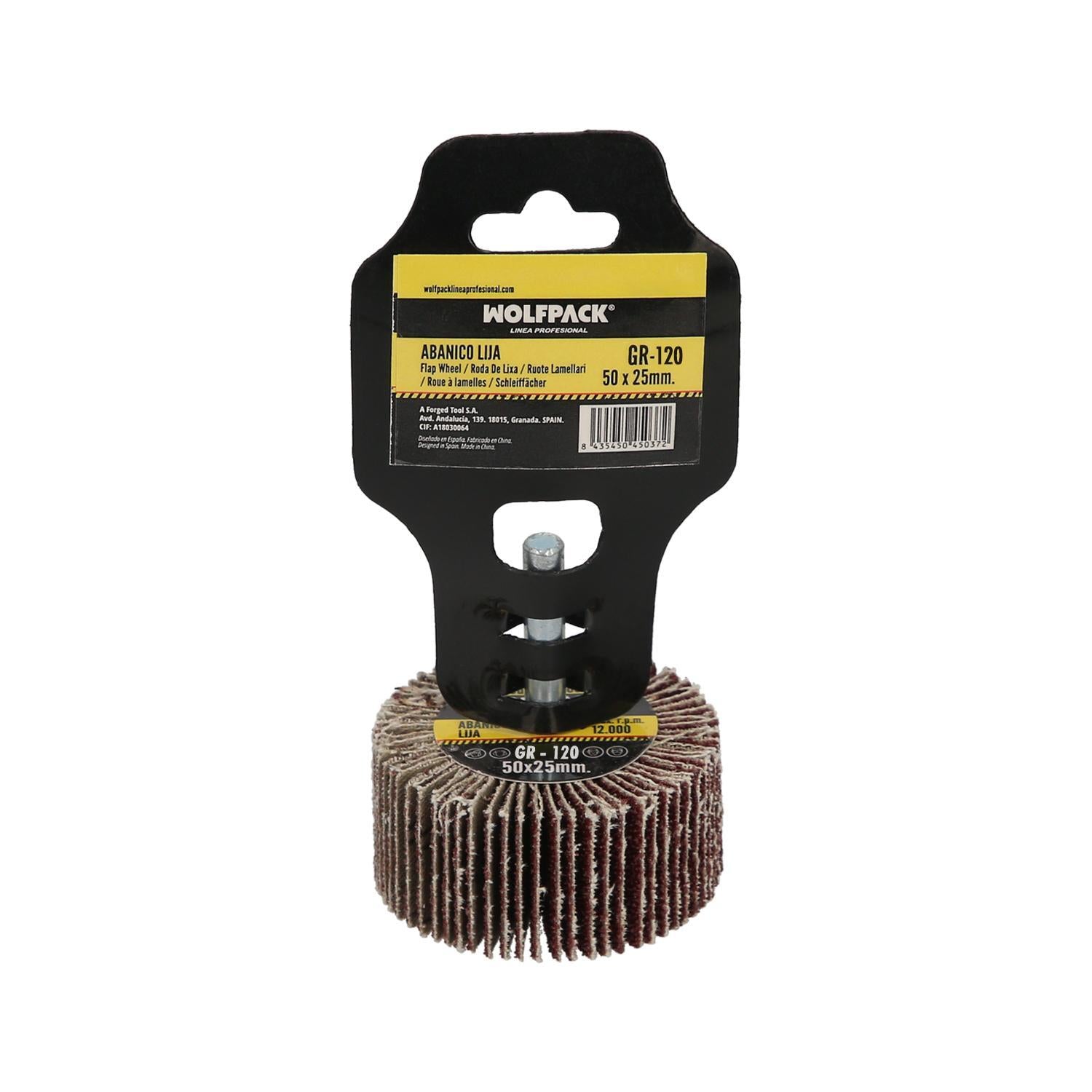 Abanico Lija Grano 120 Medida Ø 50 X 25 Mm. Disco Abrasivo Laminas, Ruedas Mil Hojas, Ruedas Abrasivas,lijado,desbaste,pulir_2