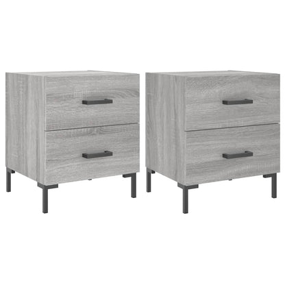 Mesitas Noche 2 Uds Madera Ingeniería Gris Sonoma 40x35x47,5 Cm_0