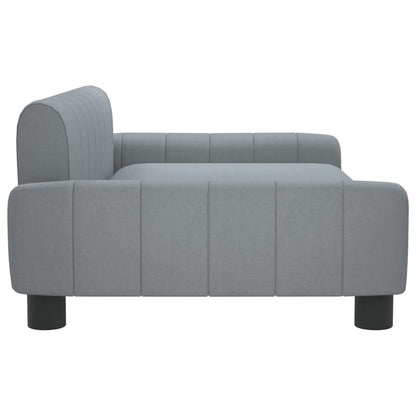 Cama Para Perros De Tela Gris Claro 90x53x30 Cm / Vetonek_5