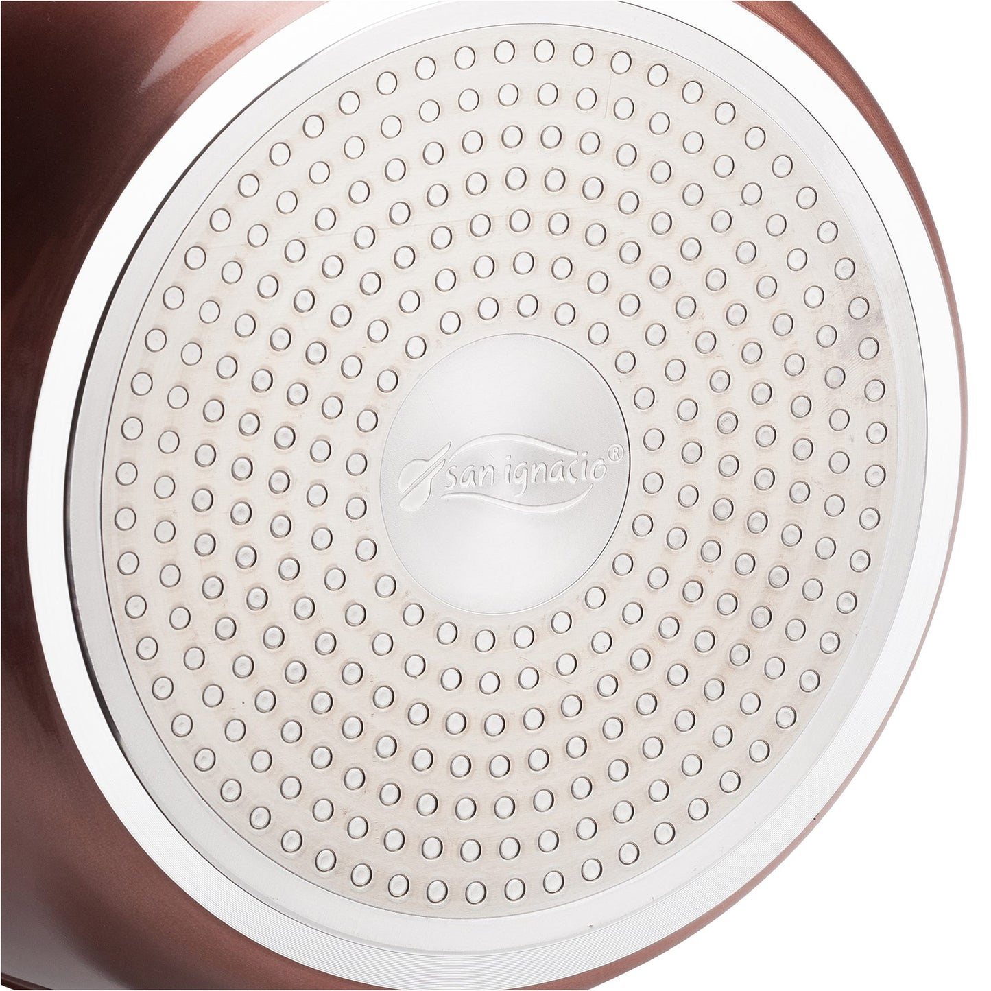 Sartén Grill / Plancha 28 X 28 X 4,5 Cms. Aluminio Prensado, Color Cobre Metalizado, Mango Revestido Con Silicona, Inducción_4