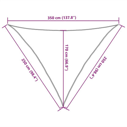 Vidaxl Toldo De Vela Triangular Hdpe Amarillo 160 G/m² 2,5x2,5x3,5 M_2