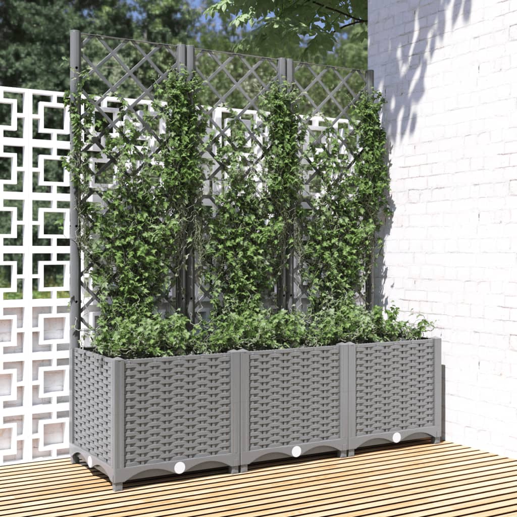 Macetero De Jardín Gris Claro 120 X 40 X 136 Cm_1