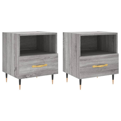 Mesitas Noche 2 Uds Madera Ingeniería Gris Sonoma 40x35x47,5 Cm_0