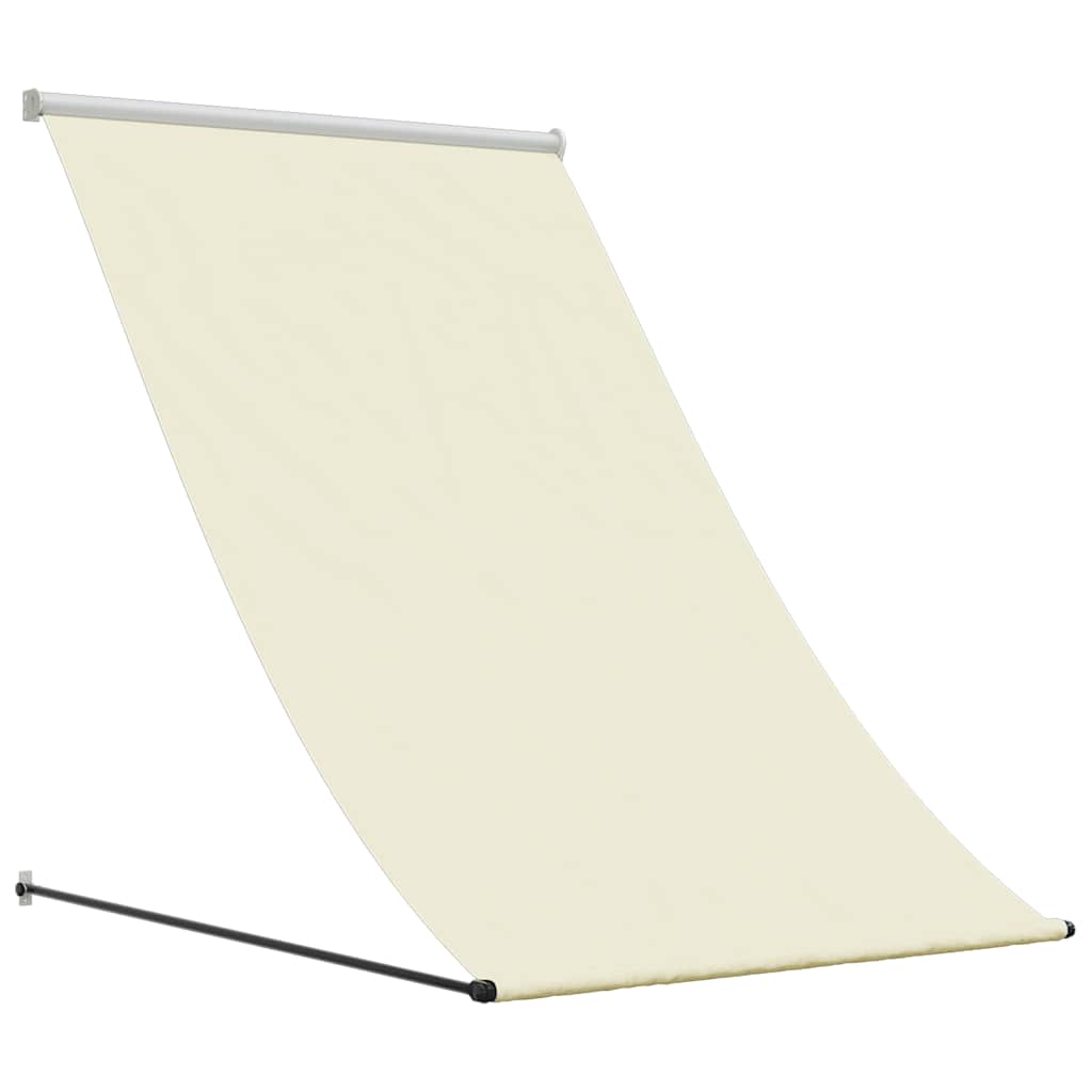 Toldo Retráctil De Tela Y Acero Crema 100x150 Cm_0