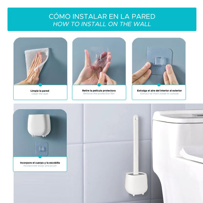 3x Escobilla Para Inodoro En Tpr Y Caucho Termoplástico Color Blanco