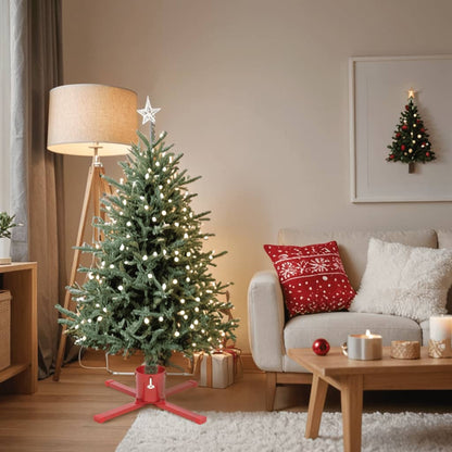Vidaxl Soporte Para Árbol De Navidad Rojo 61x61x15,5 Cm_1