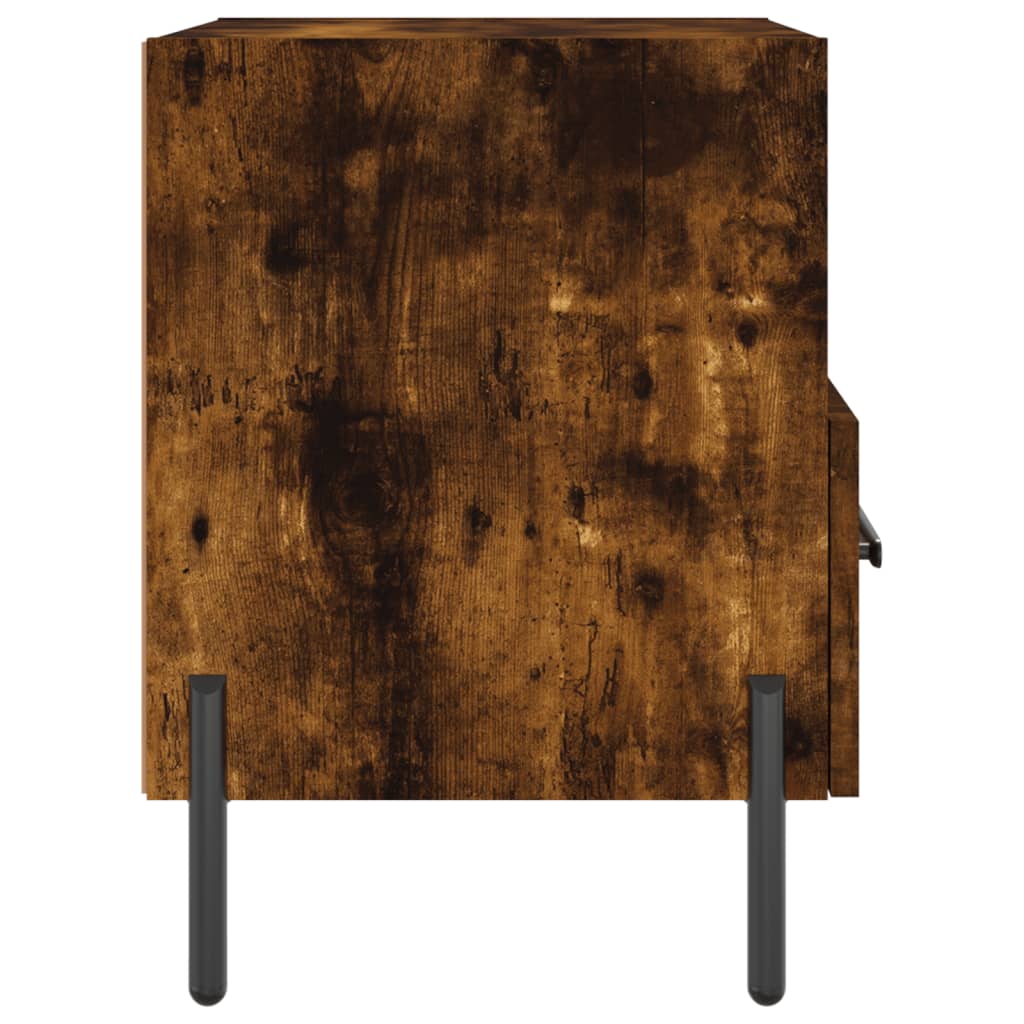 Mesita De Noche Madera Ingeniería Roble Ahumado 40x35x47,5 Cm_3