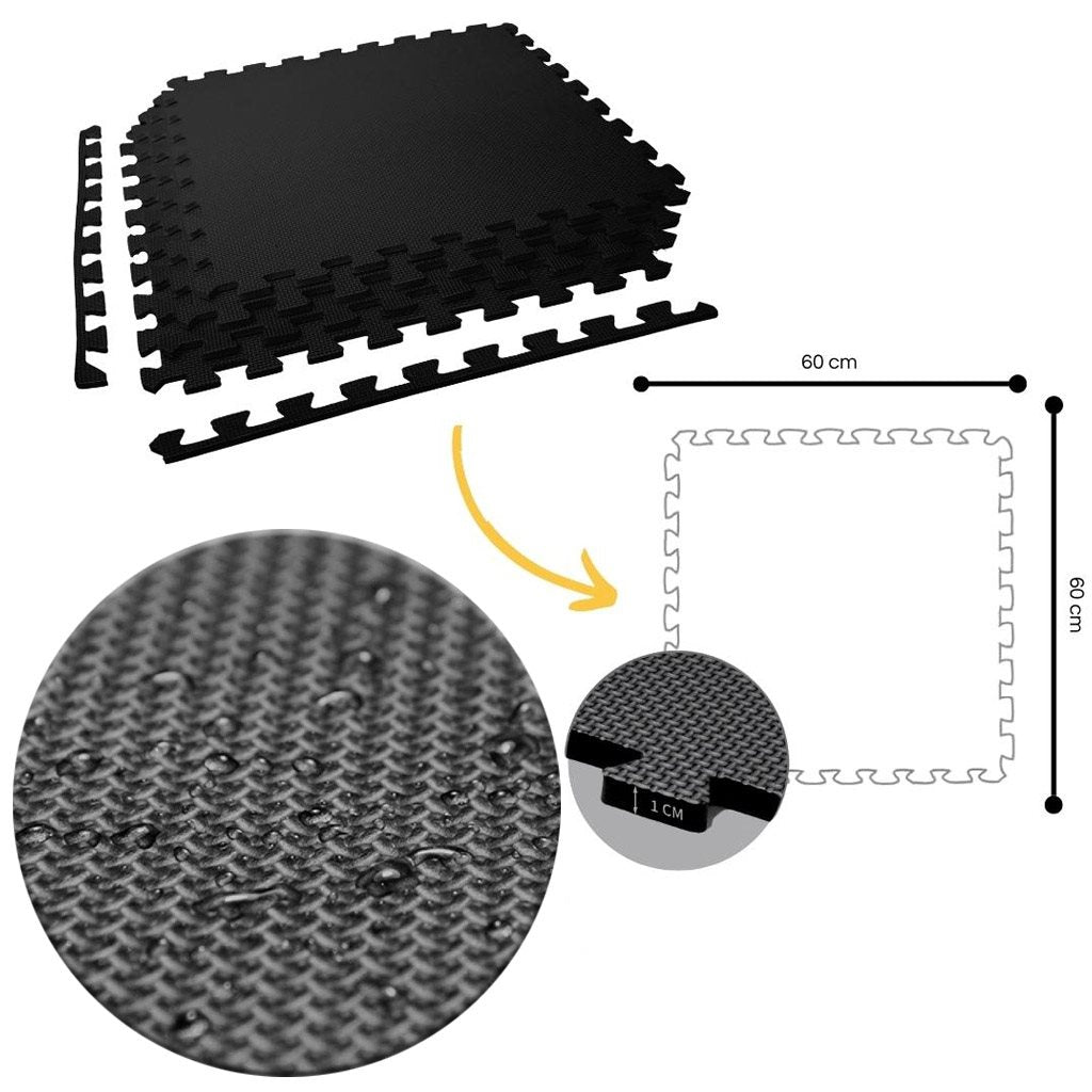 Tatami Puzzle 1cm 60x60cm – Pack 4 Uds (t60-4) Negro_0
