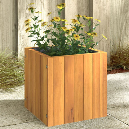 Jardinera De Madera Maciza De Acacia 25x25x25 Cm_1
