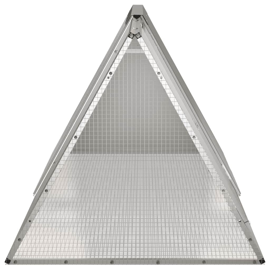 Vidaxl Jaula Para Conejos Acero Galvanizado Gris 201,5x80,5x71 Cm_3
