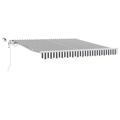 Toldo Retráctil Automático Luz Led Antracita Blanco 300x250 Cm_0