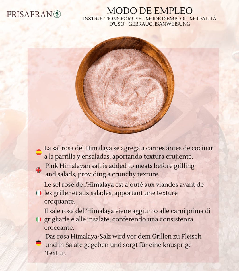 Sal Rosa Del Himalaya Fina - Calidad Y Sabor | Frisafran 200 G_3