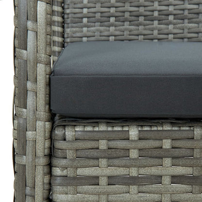 Vidaxl Silla De Jardín Con Cojín Ratán Sintético Gris_5