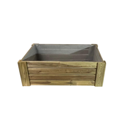 Cajón De Cultivo Natura. Altura De 40 Cm. Sin Base. Vidahuerto 120x120x40 Cm.