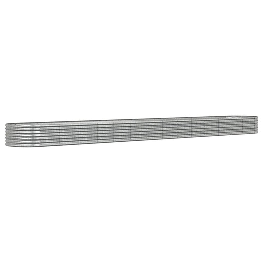Jardinera Arriate Acero Galvanizado Plata 620x80x36 Cm_0